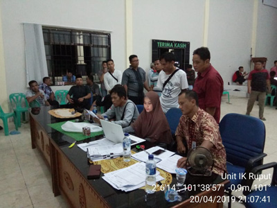 Kecamatan Rupat Utara dan Mandau Gelar Pleno Penghitungan Suara Pemilu
